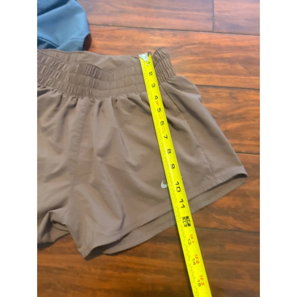 Nike Dri-FIT Running Shorts Bundle 2 Pairs Taupe Blue XS 3 Inch Inseam Womens